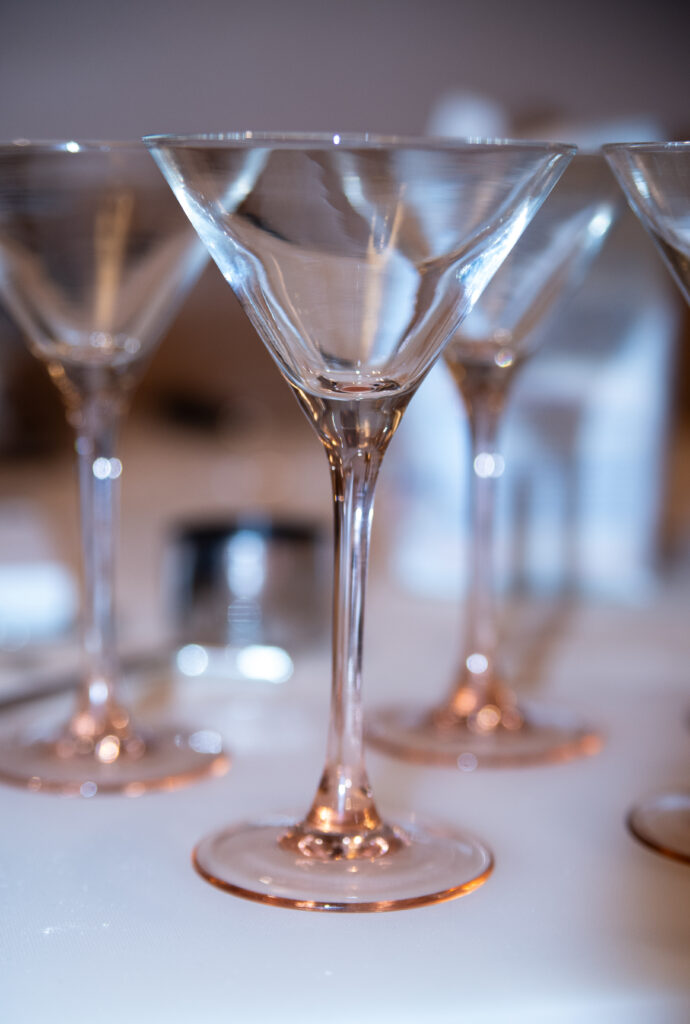 Glasses ready for welcome Prosecco